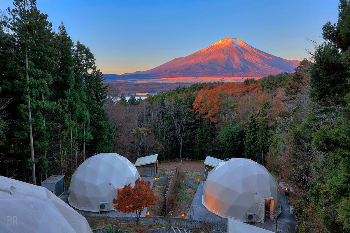 可眺望富士山的私人豪華露營