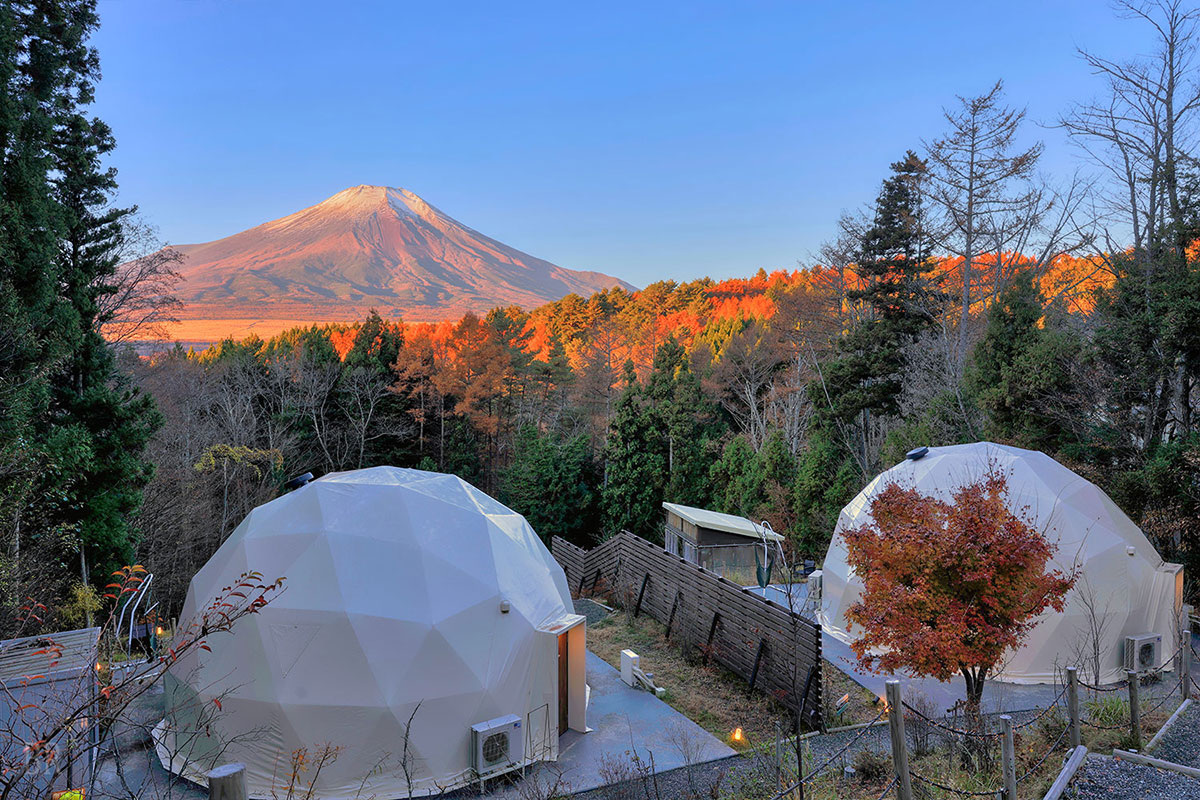 可眺望富士山的私人豪華露營